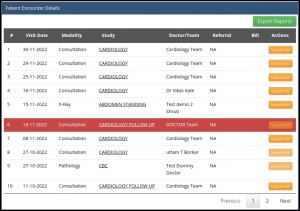 View the patient encounter details – Medixcel Support