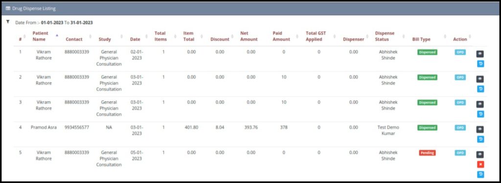 View Dispense Report – Medixcel Support